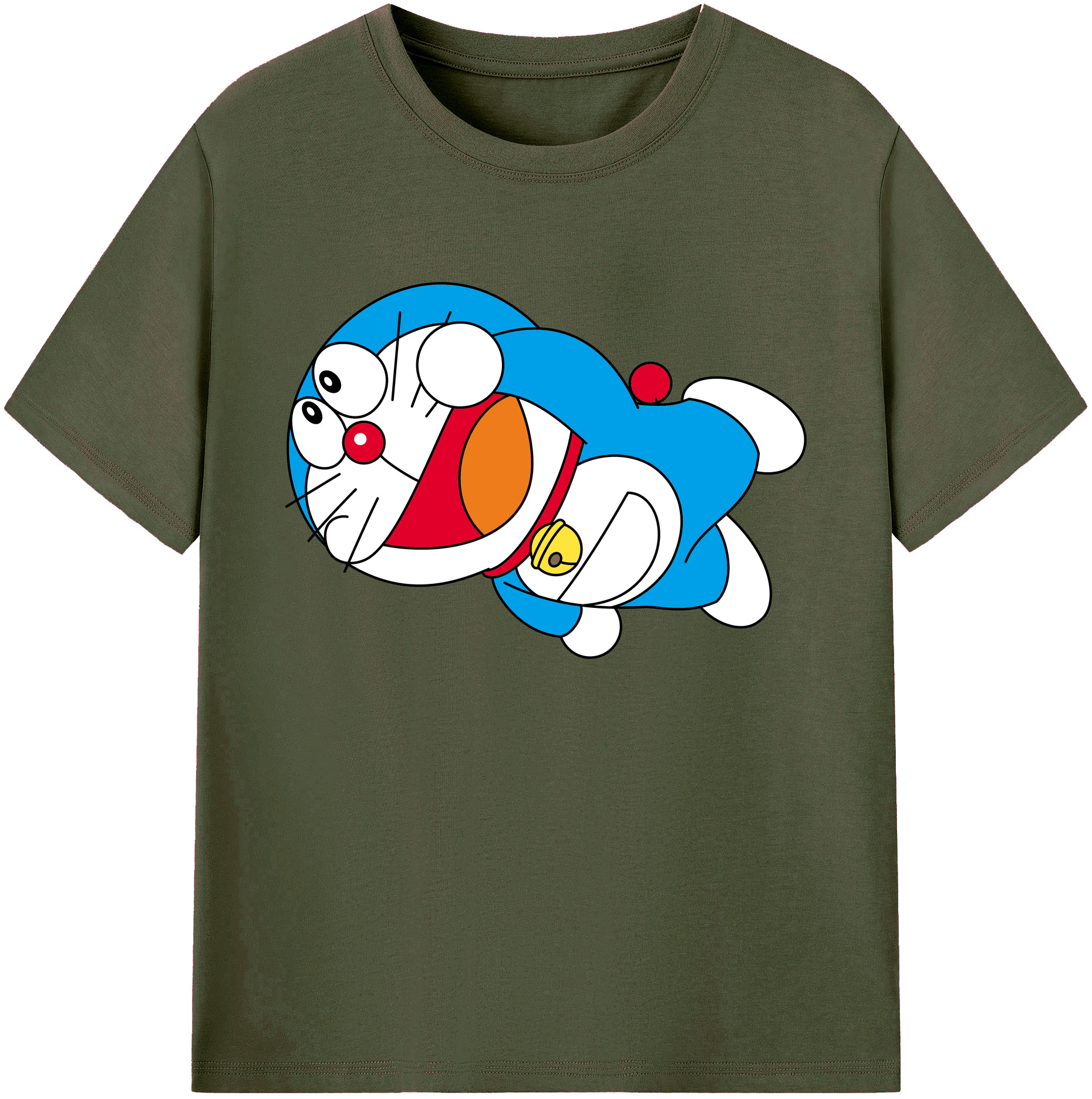 （画像用） ドラえもん Doraemon 綿100％ メンズ半袖Tシャツ｜肌触りやわらか＆通気性